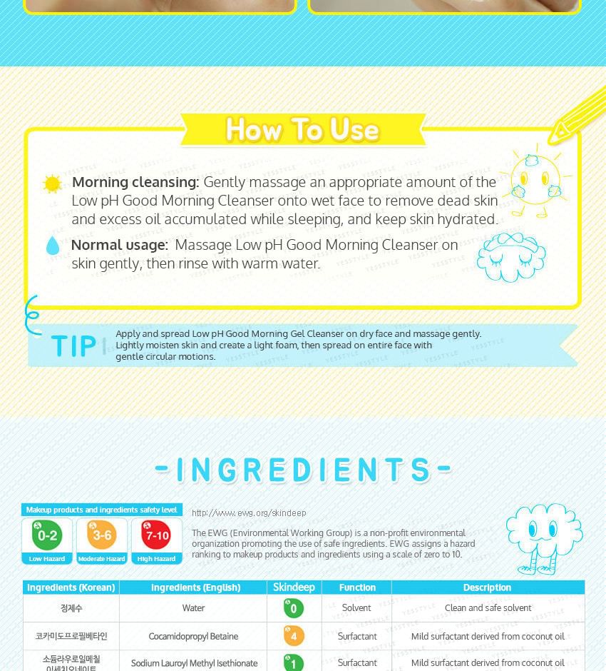 COSRX - Lage pH Good Morning Gel Reiniger