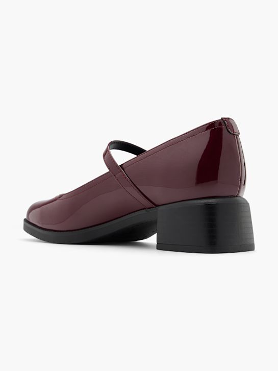 Graceland Mary Jane Spangenpumps Burgunder