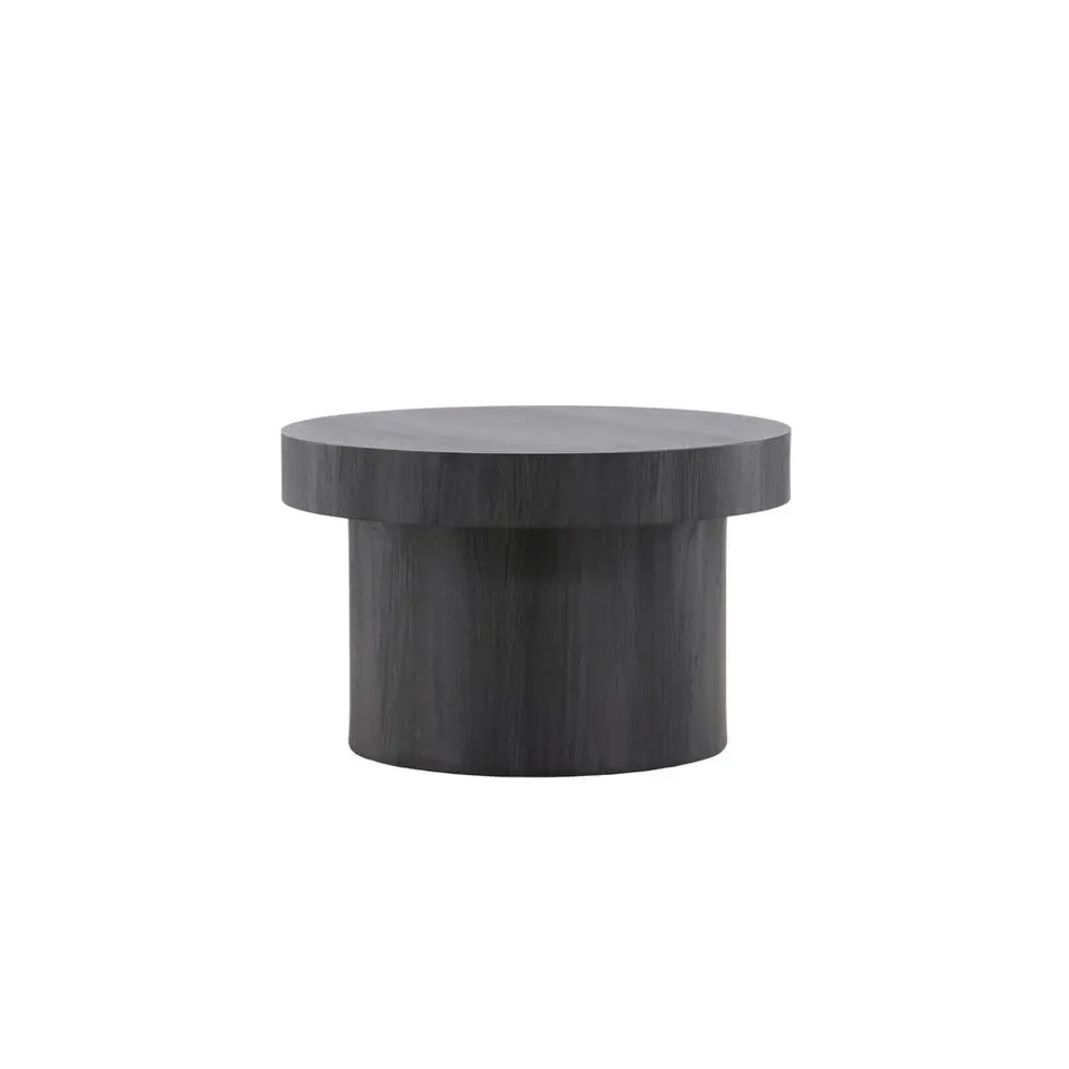 Salontafel Zwart Hout - Ø80x50cm - Malung