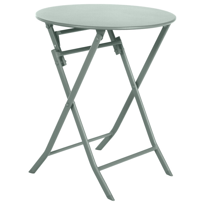 Ensemble table de jardin pliante ronde + 2 chaises GREENSBORO Vert olive