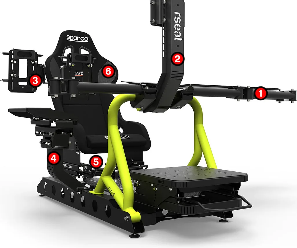 rSeat P1 Jaune Sièges simulation gaming