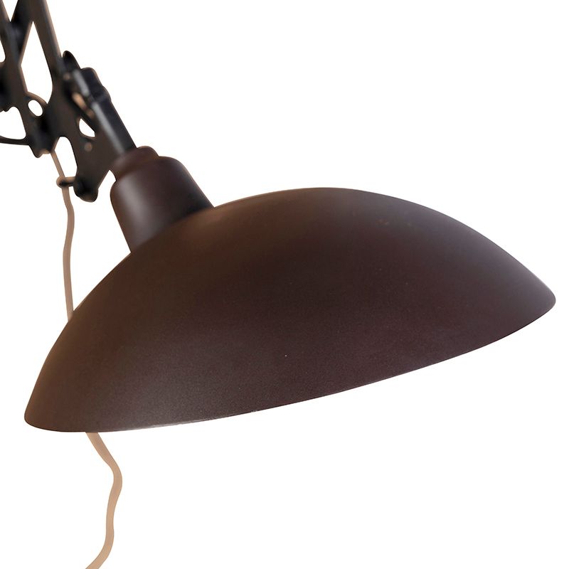 Industriële wandlamp brons met zwart - Tyne