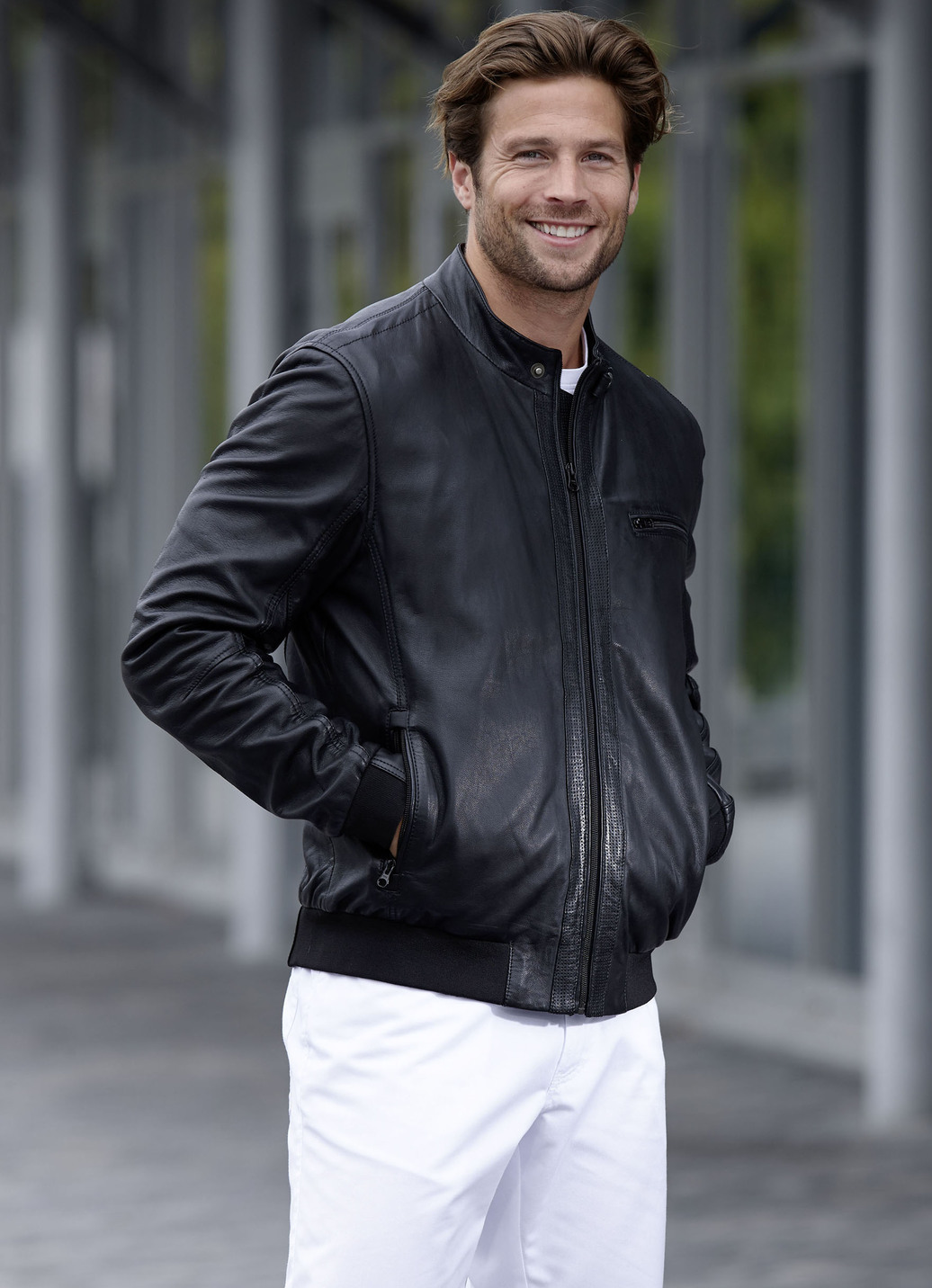 Lederblouson von „Cabrini“