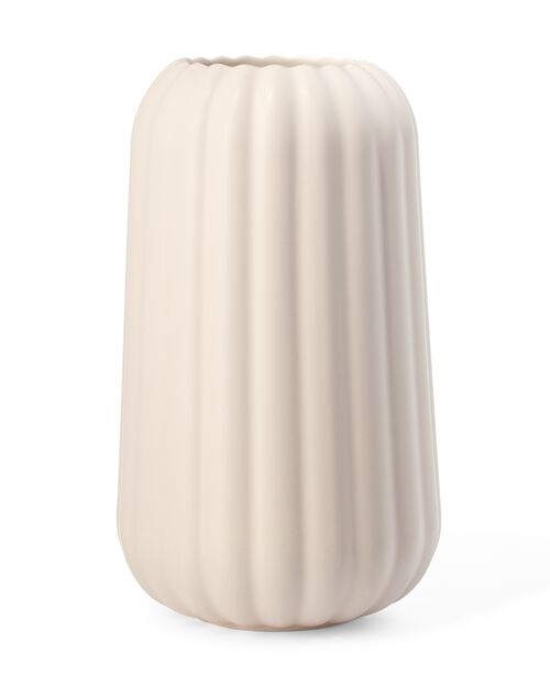 vase Ø10x28.7cm céramique côtelé