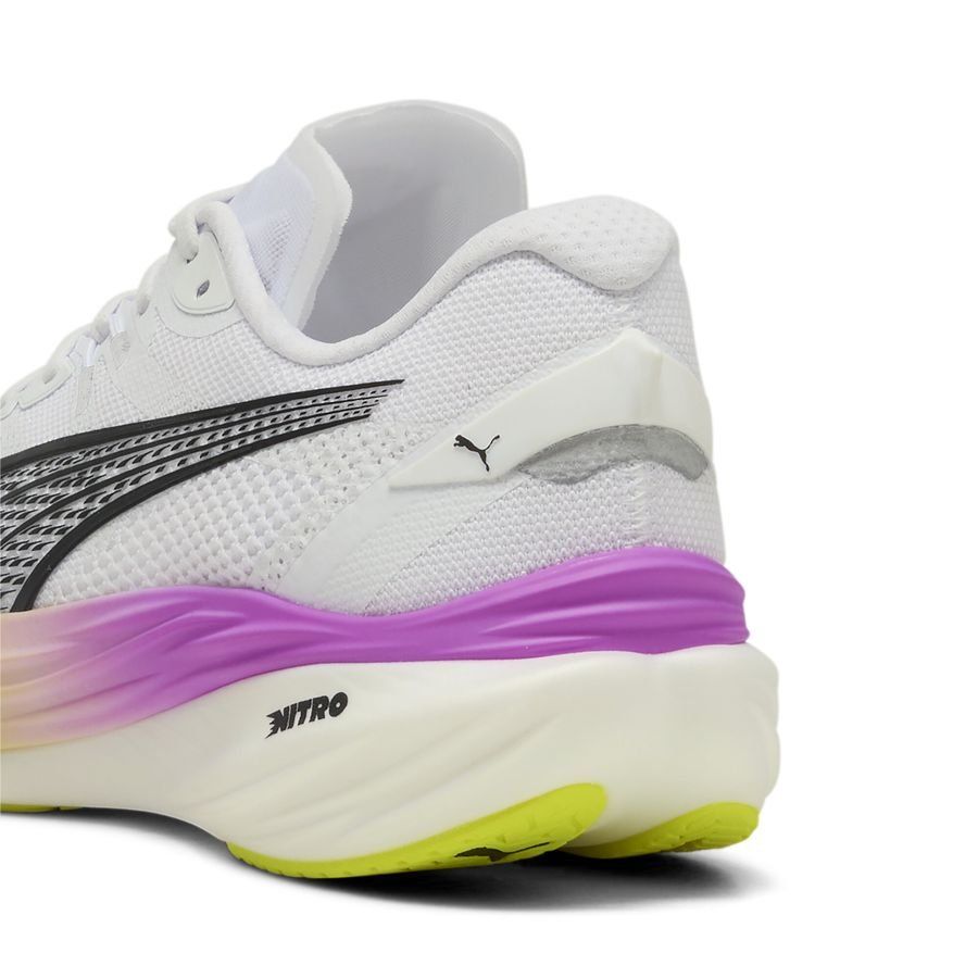 PUMA Chaussures de Running Deviate Nitro 3 - Blanc/Jaune/Pure Magenta