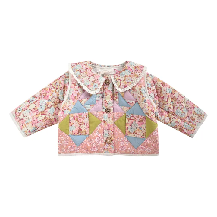 Louise Misha Veste Niagara Matelassée Fleurie | Rose