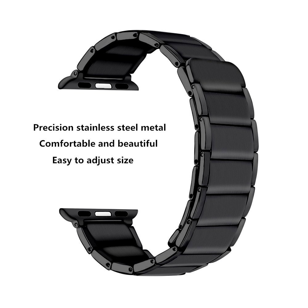 Apple Watch (49/46/45/44 mm) Edelstahl Armband mit Magnetverschluss - Schwarz