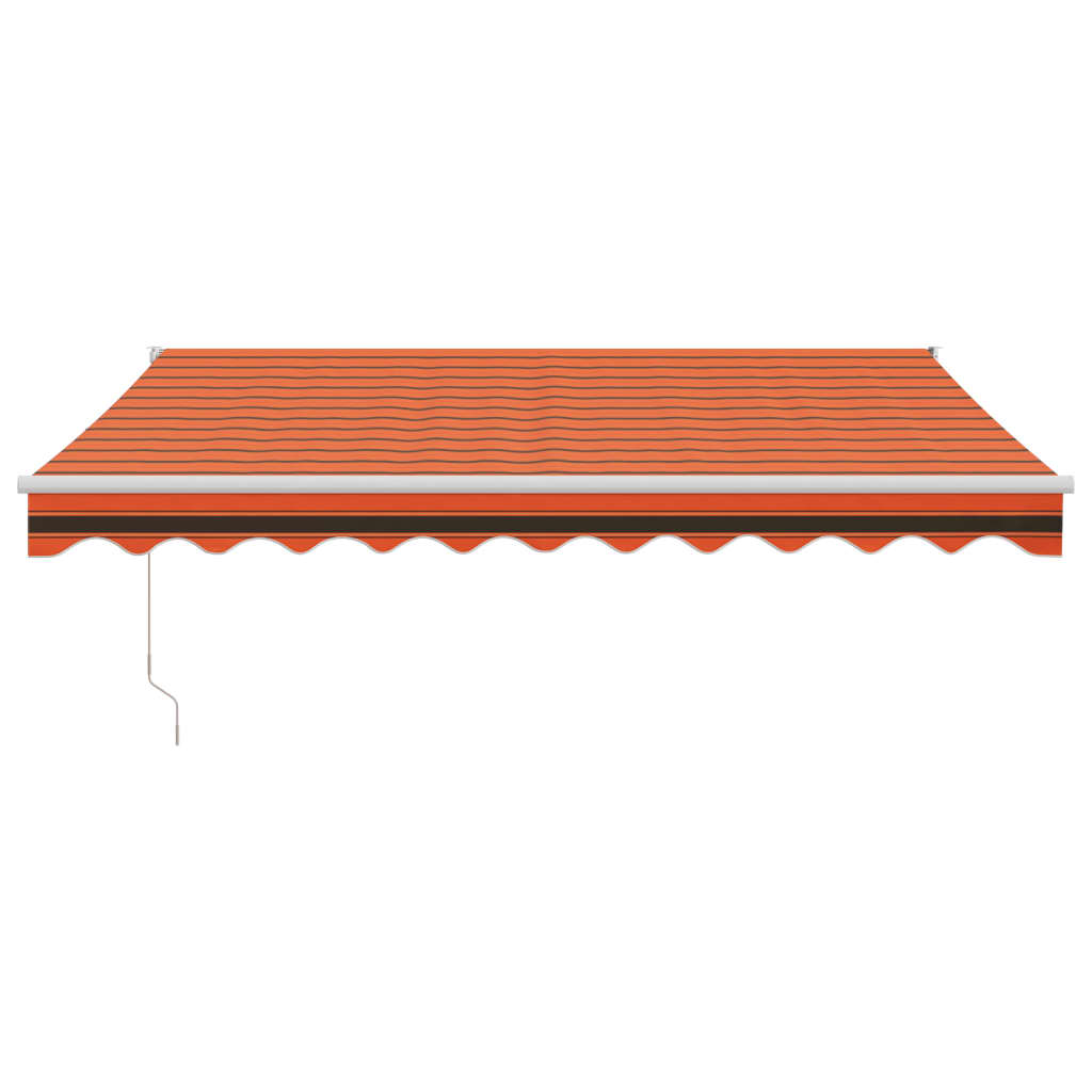 Auvent rétractable automatique orange et marron 3,5x2,5 m