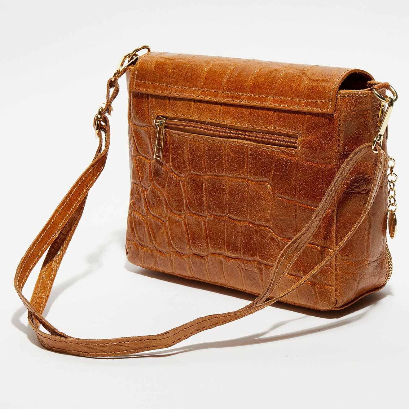 Christian Laurier Sac bandoulière en Cuir Flory camel - 23x17x8 cm
