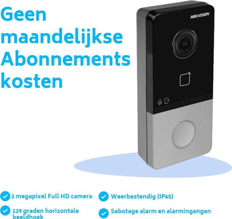 Hikvision - video deurbel - Slimme (draadloze) deurbel met intercom functie en PoE-  tring deurbel- deurbel met wifi