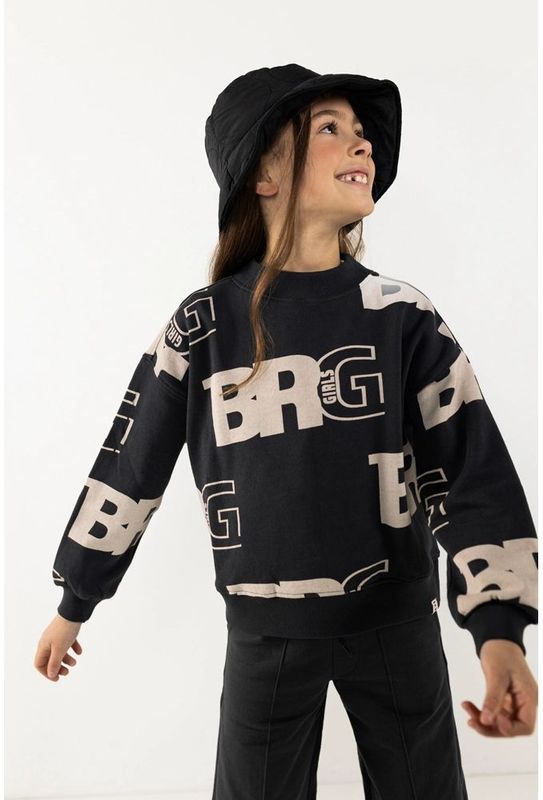 Blue Rebel meisjes sweater - Antracite