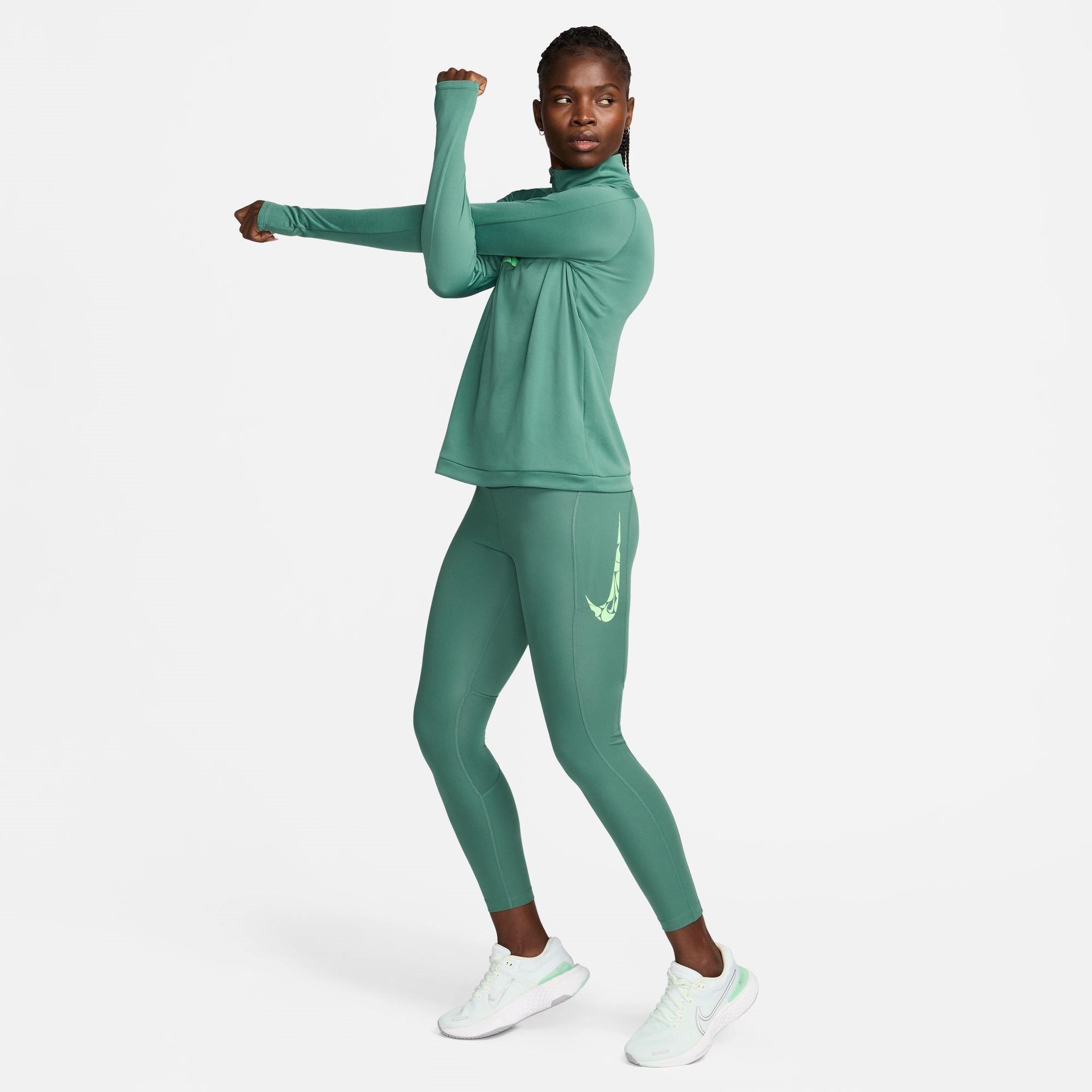 Nike Swoosh Fast Womens Mid Rise 7 8 Leggings
