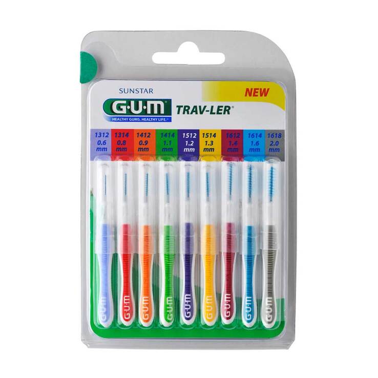 GUM Trav-Ler Sortiment Interdentalbürsten, 9 St