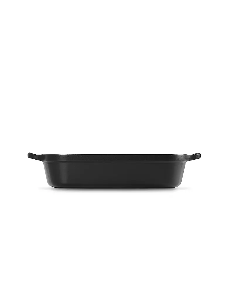 LE CREUSET Gusseisen-Bratreine eckig 33cm SIGNATURE Schwarz schwarz