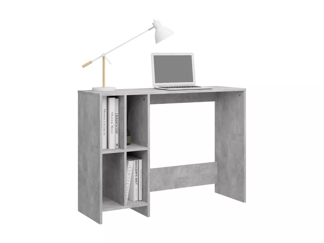 Bureau d'ordinateur portable Gris béton 102,5x35x75cm Aggloméré