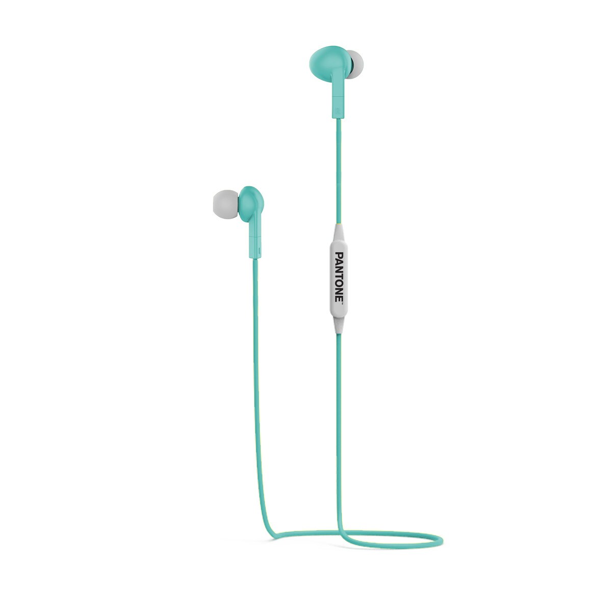 PANTONE Stereo Bluetooth Kabelgebundener Ohrhörer tuerkis | Bluetooth 5.0-Technologie| bis zu 3 Stunden Musik | 10 Meter Reichweite