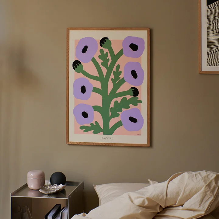 The Poster Club - Purple Poppies von Madelen Möllard, 30 x 40 cm