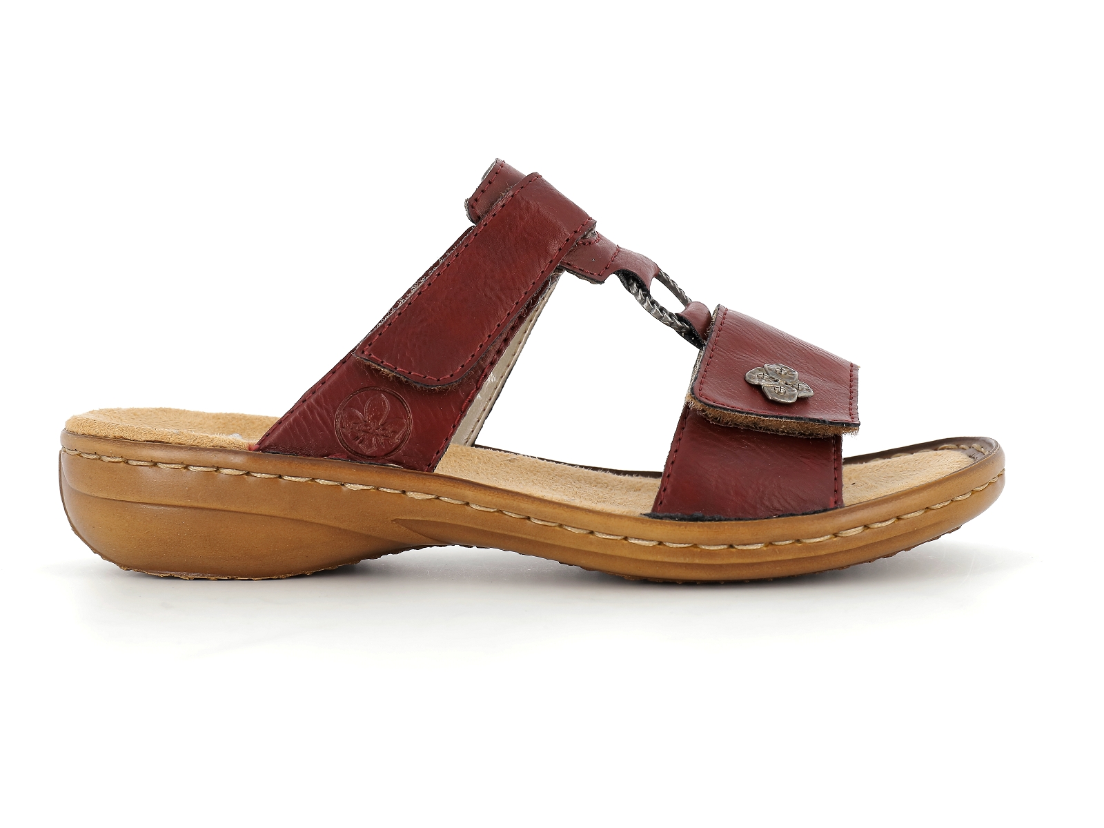 Rieker-60829 Synthétique Rouge Foncé
