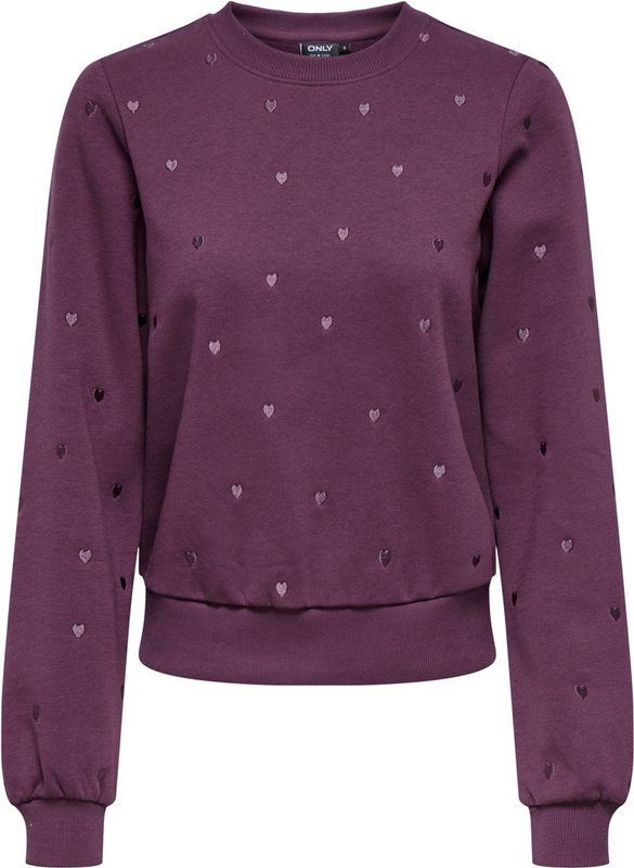 Only - Onlatika O-neck - Trui - Mauve Wine - Glitter Emb. Bo 15355802
