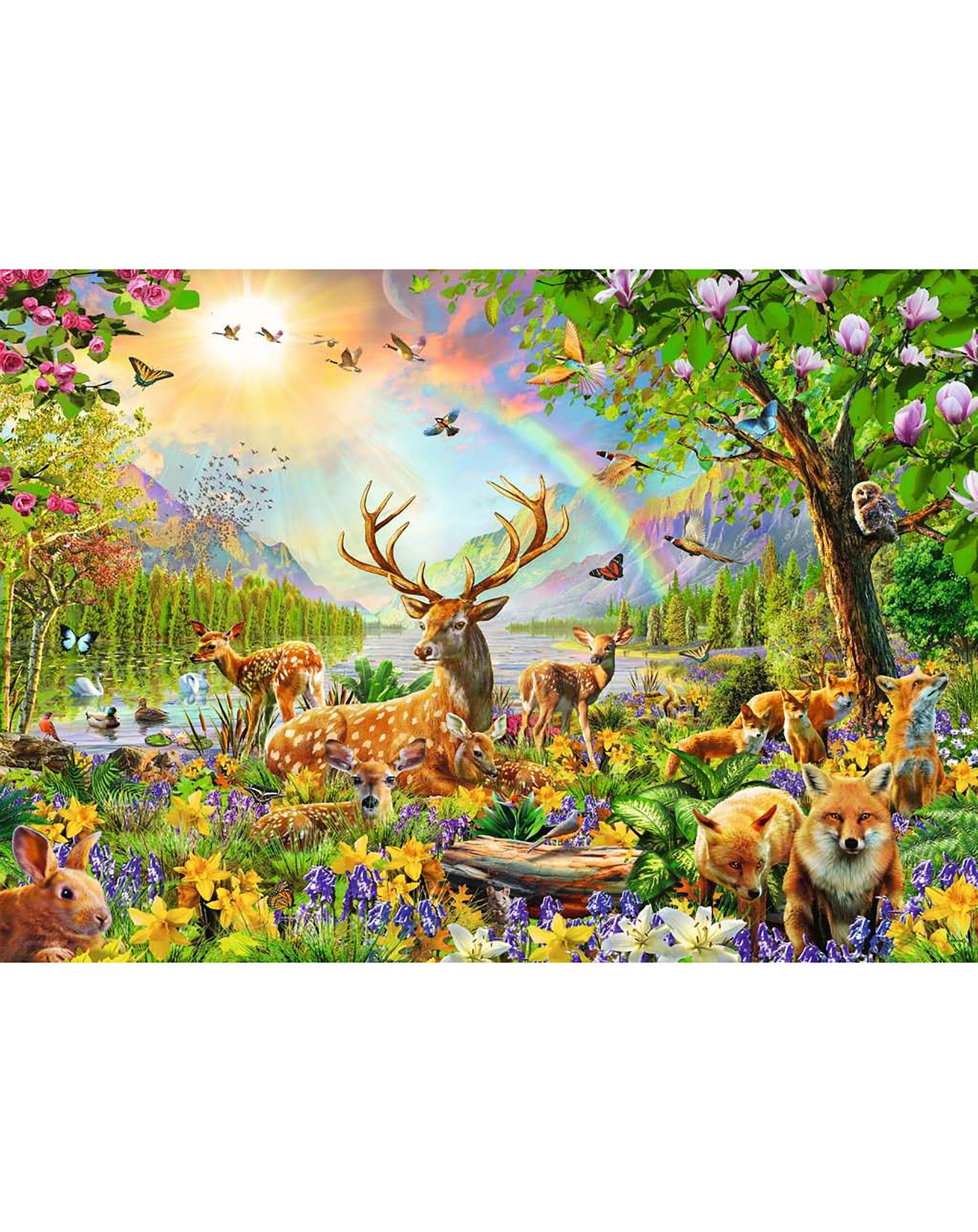 Puzzle ANMUTIGE HIRSCHFAMILIE 200-teilig