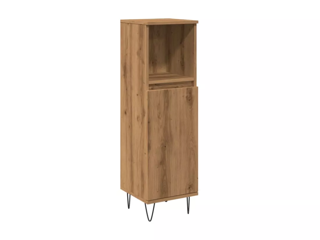 Armoire de salle de bain chêne artisanal 30x30x100 cm