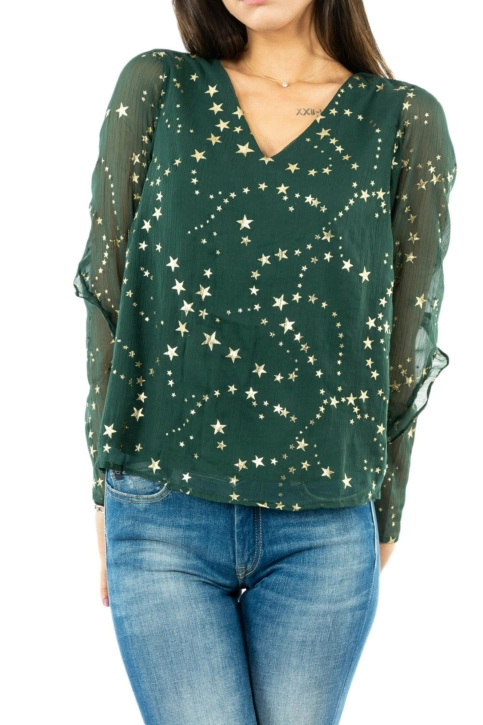 tee shirt manches longues Veromoda feana vert