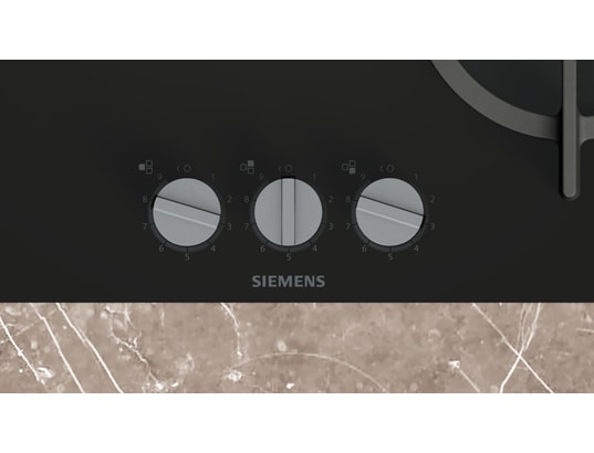 SIEMENS - Plaque gaz EP6A6CI10, iQ500, stepFlame, Verre trempé