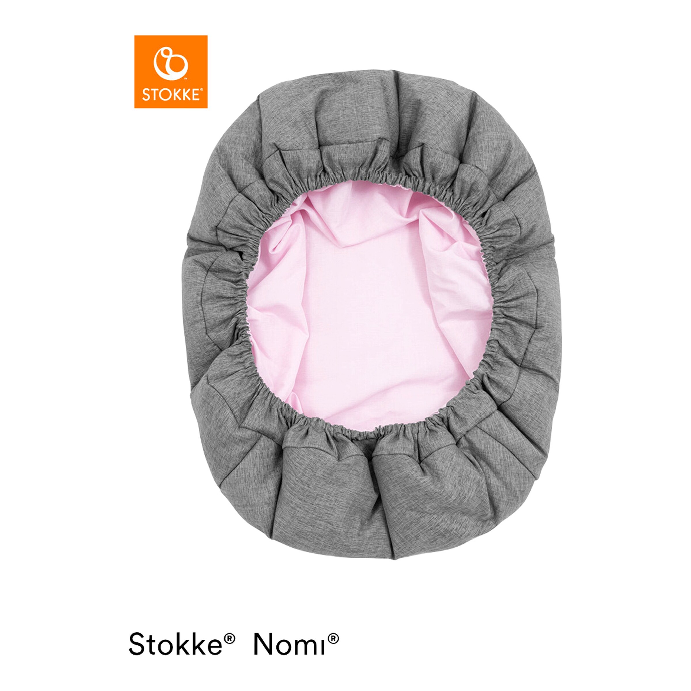 Stokke® - Nomi Hochstuhl Eiche inkl. Newborn Set Grey / Pink