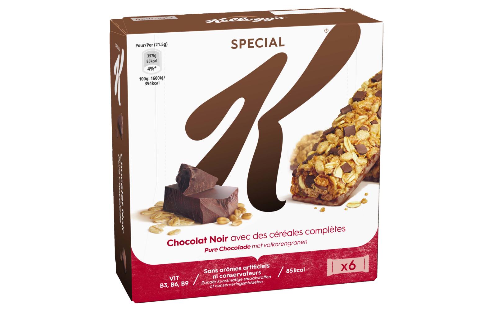 Riegel Special K Choco 6 x 21.5 gCerealien-Riegel mit Schokoladenstücken