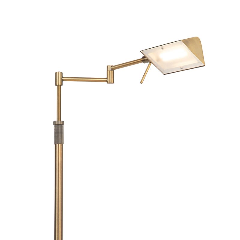 Design vloerlamp brons incl. LED met touch dimmer - Notia