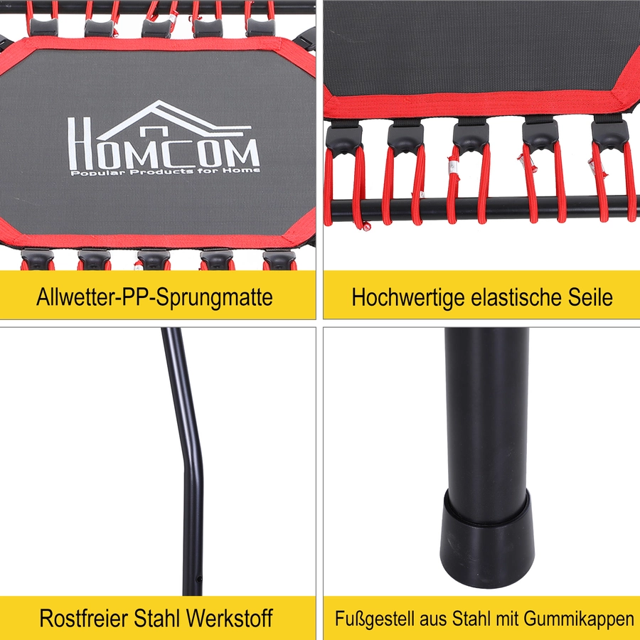 HOMCOM Fitness-Trampolin für Yoga rot
