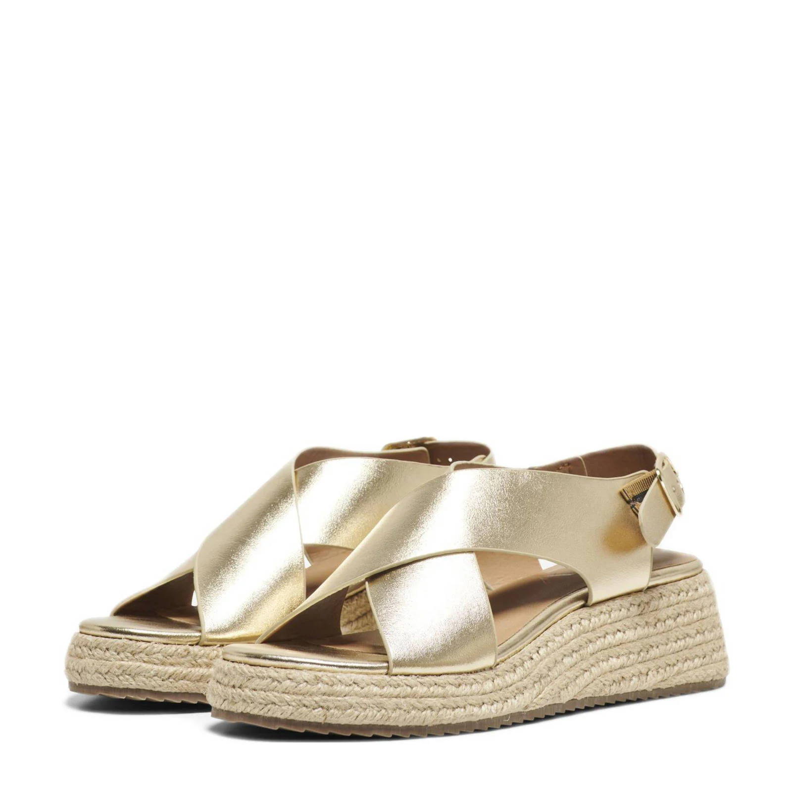 ONLY espadrilles goud metallic