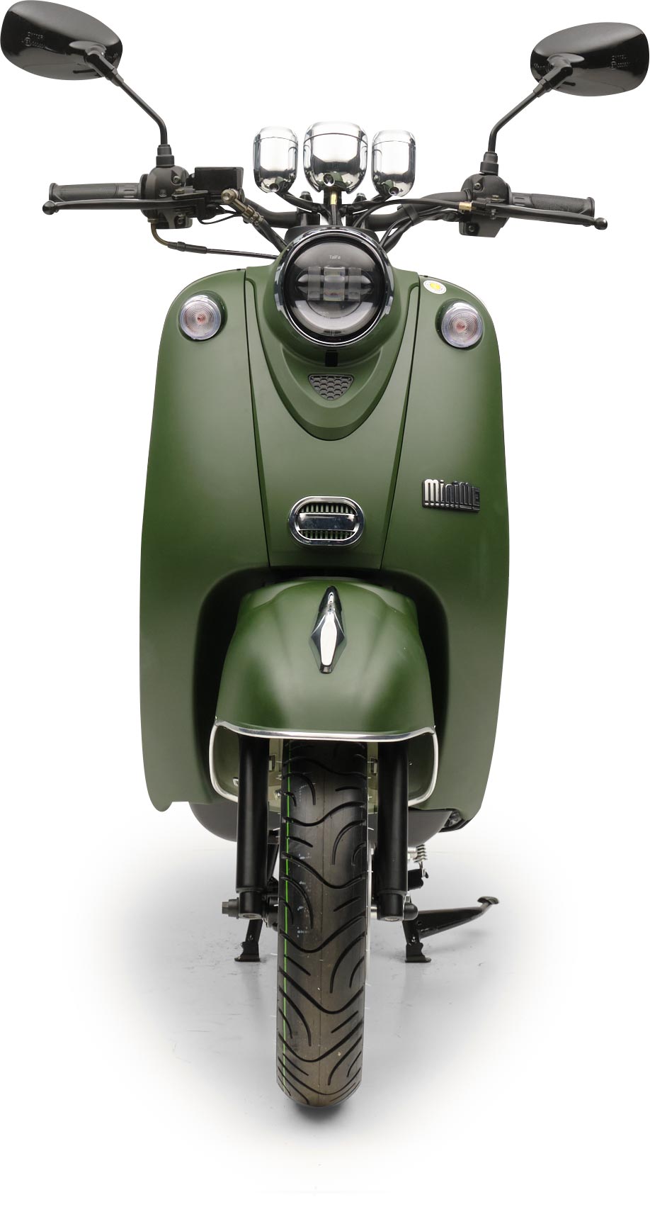 Motorroller Retro MiniMe 2.0 Mattgrün 50ccm 25 kmh Mofa Scooter