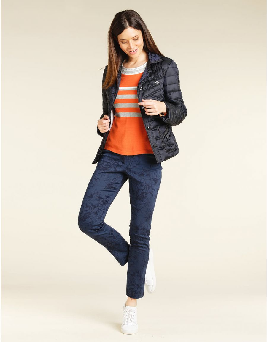Pantalon bleu surimprimé