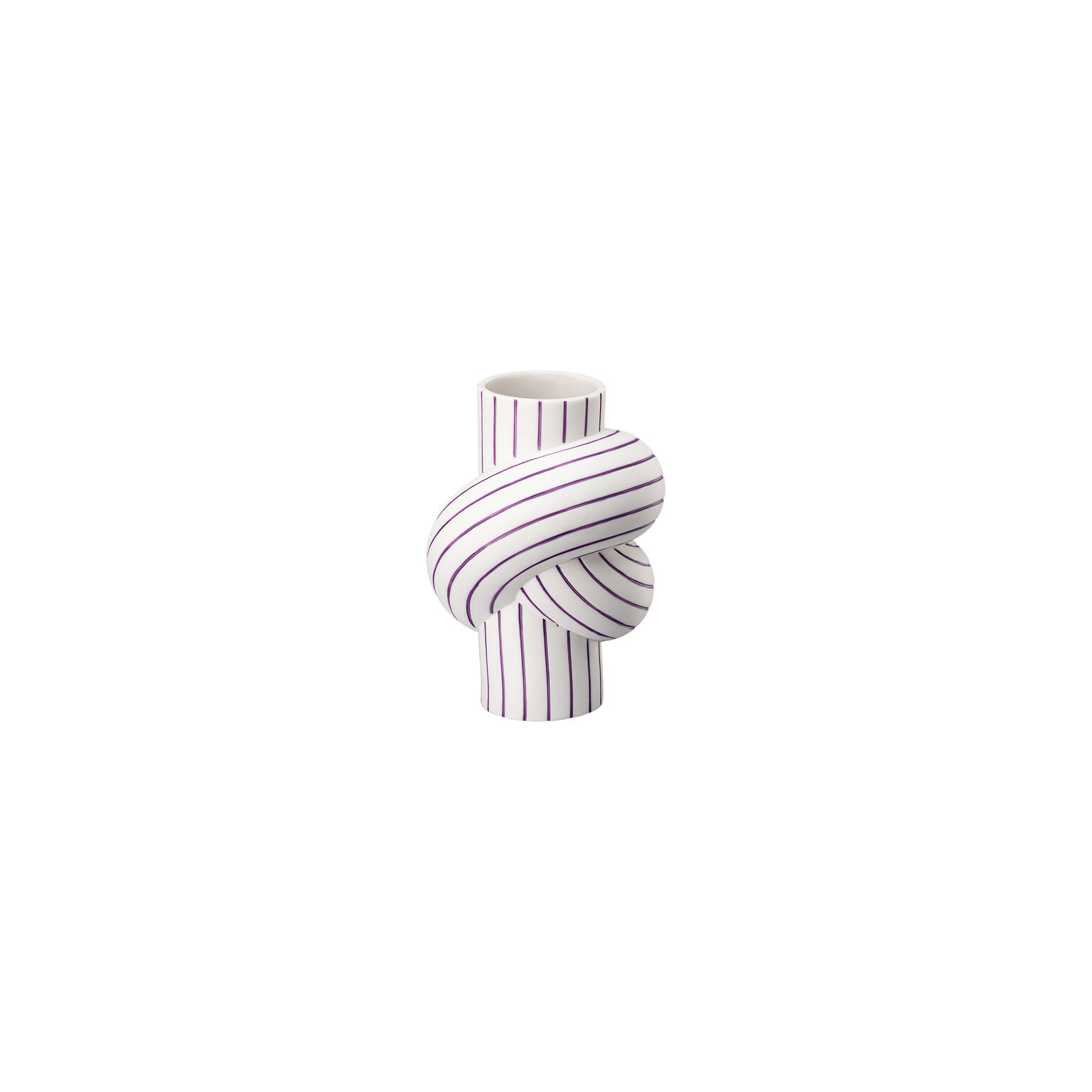 Node Stripes Plum Vase 12 cm