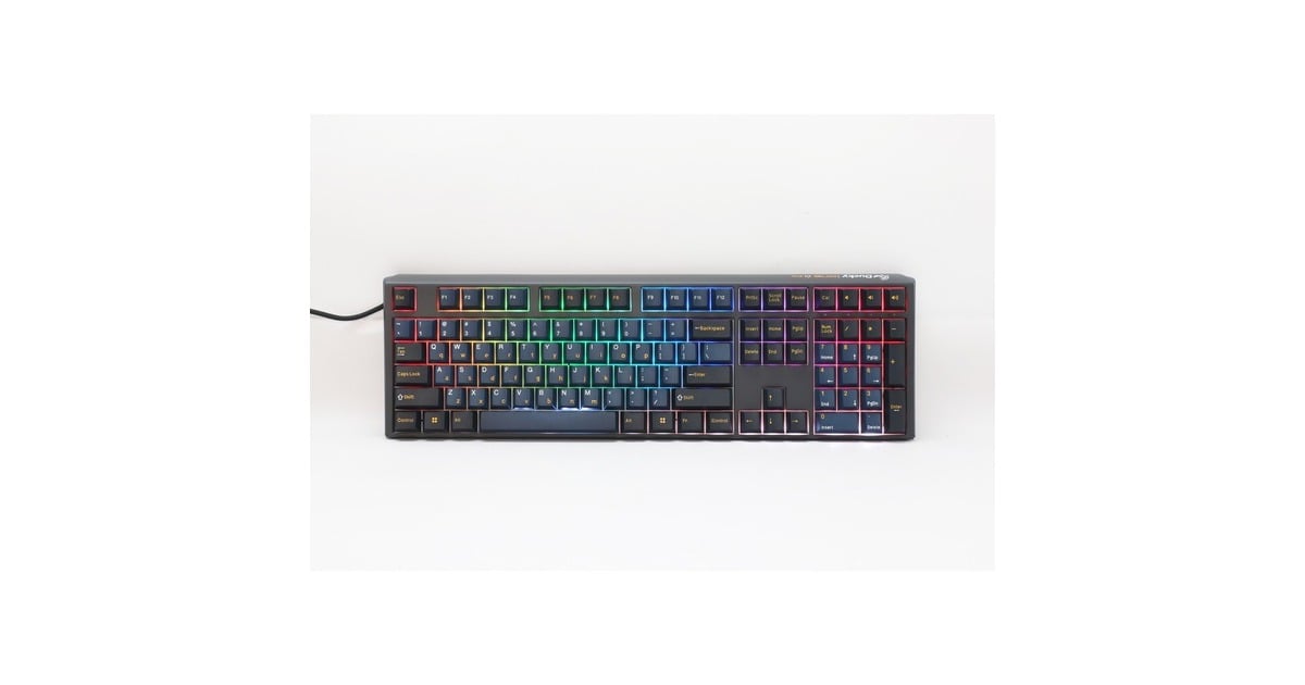 DuckyOne 3 Pro, gaming toetsenbord  (Zwart, US lay-out, Cherry MX2A Blue, RGB led, Double-shot PBT, QUACK Mechanics, hot swap)