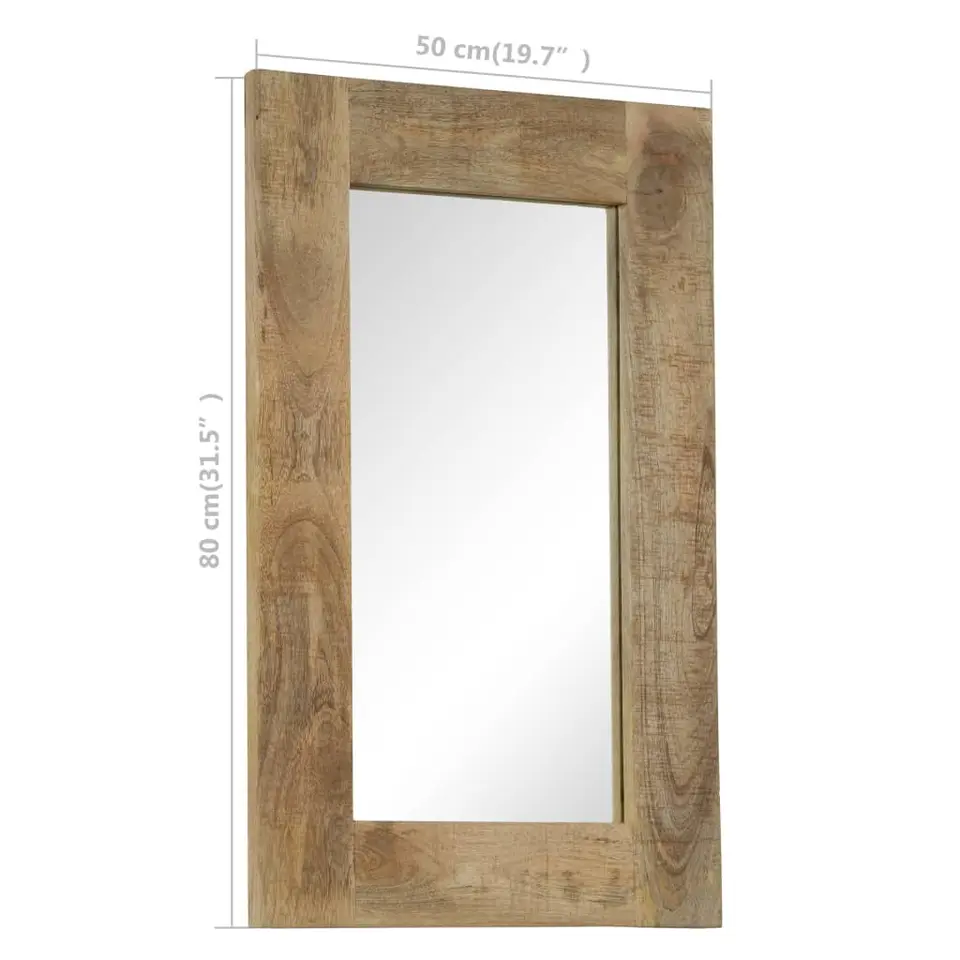 vidaXL - Spiegel - Bruin - Hout - 50 x 80 cm