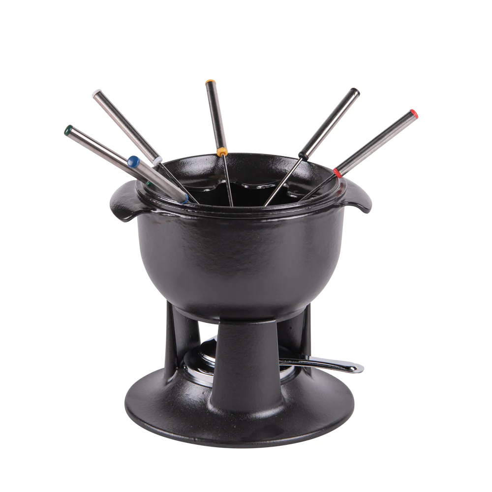 Service à fondue tulipe noir 21 cm Chasseur