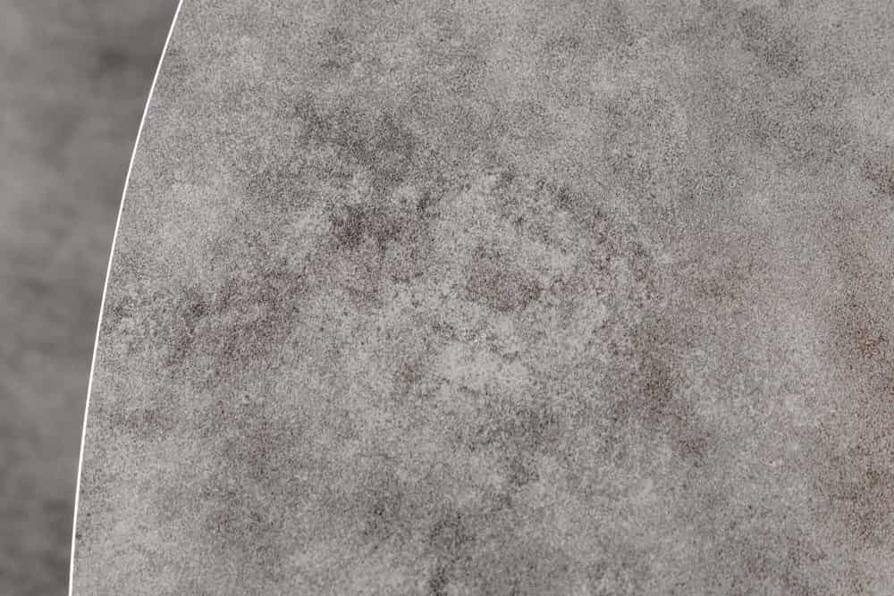 Runder Esstisch ALPINE 120cm anthrazit Keramik schwarzes Metallgestell