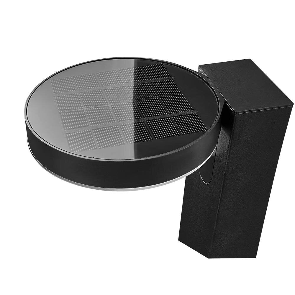 Rica LED solar padverlichting in zwart, 5W, 480lm, IP44, met bewegingsmelder, rond
