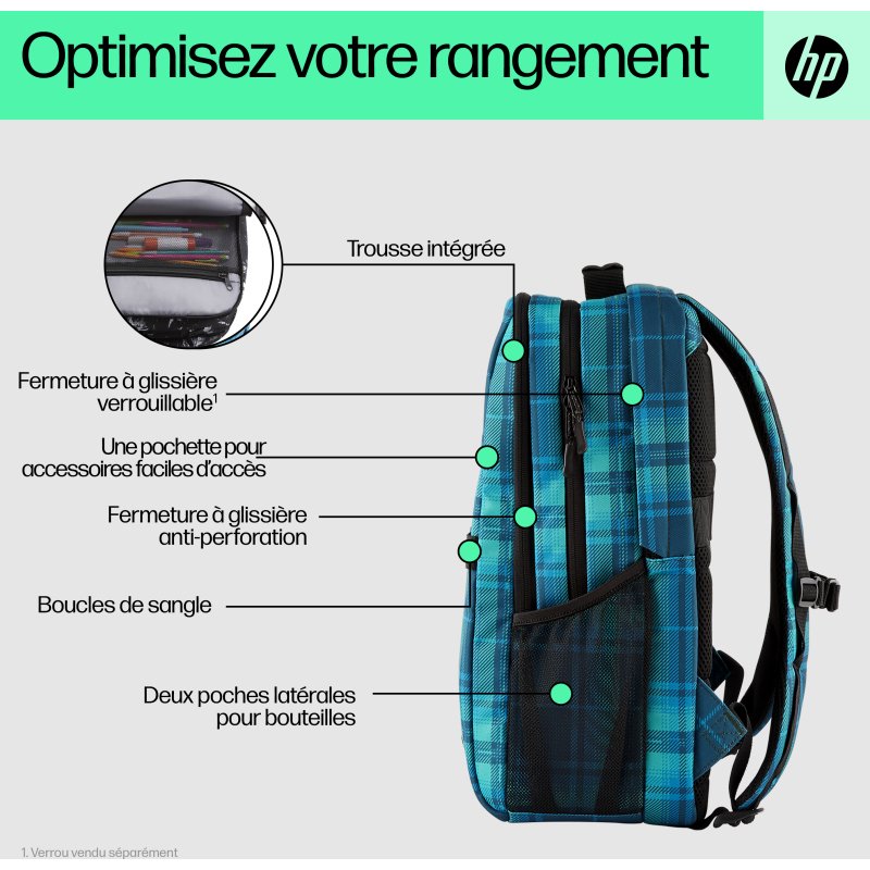 HP Sac à dos Campus XL (tartan)