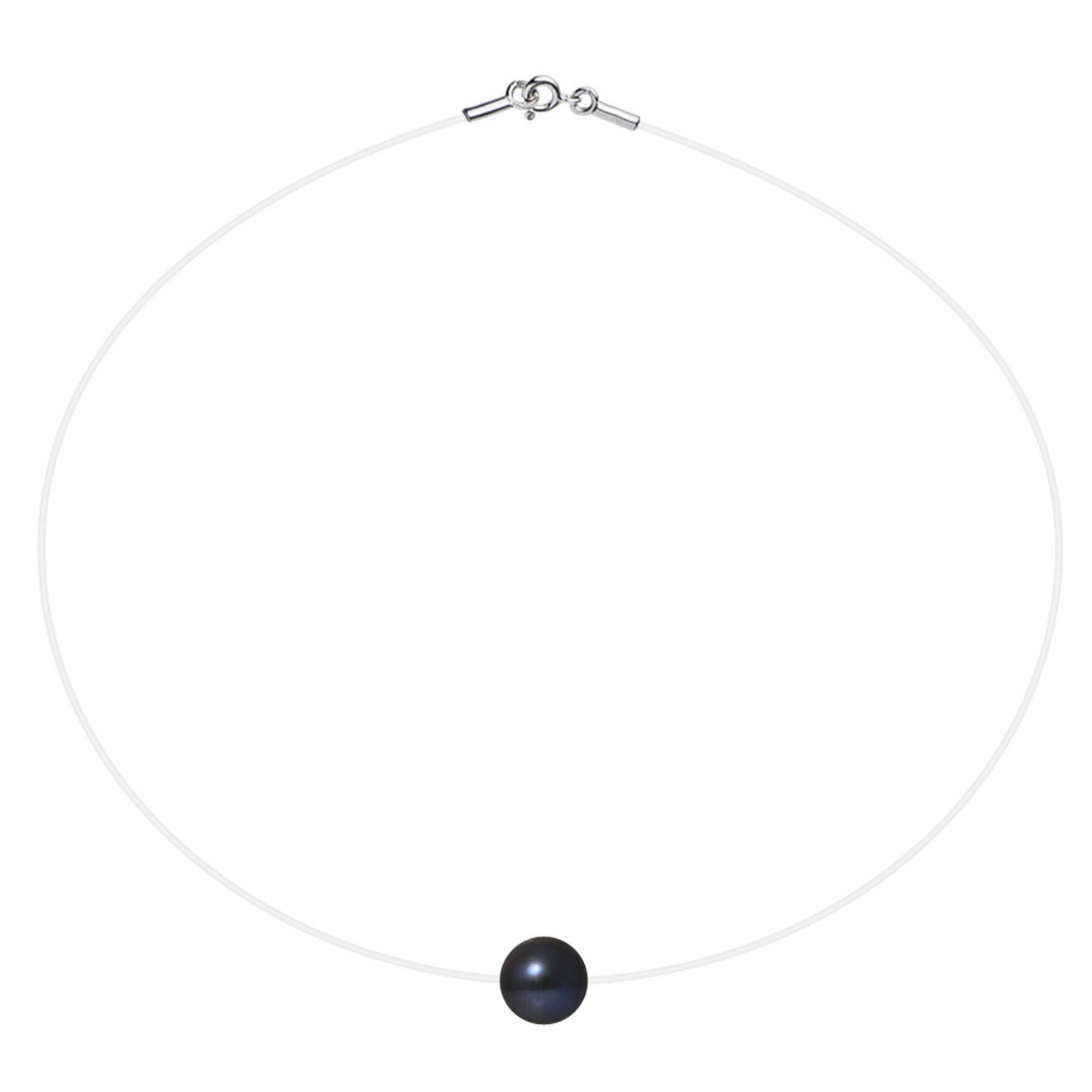 Mitzuko Collier Argent Perle d'Eau Douce noire