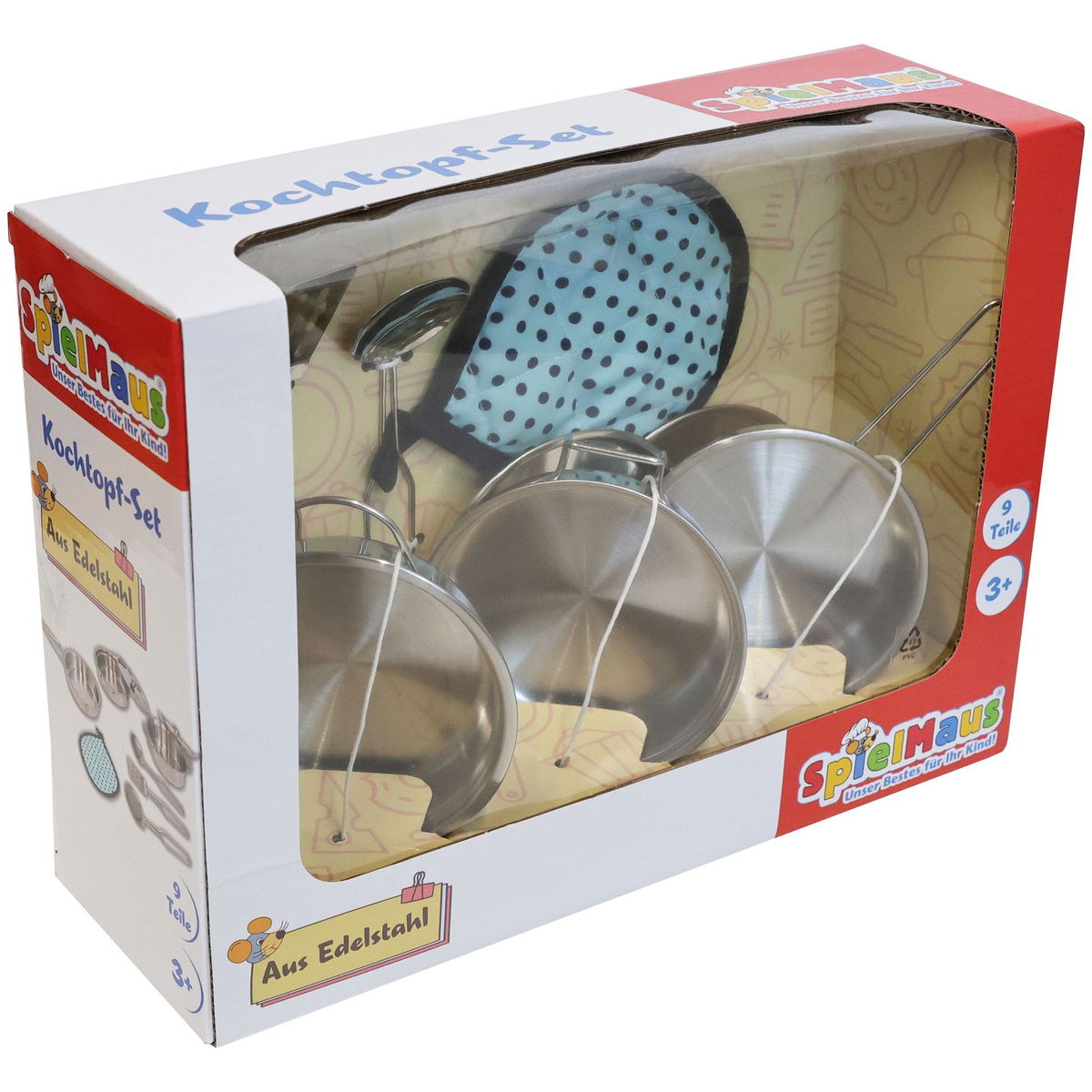VedesSpielMaus Edelstahl Topfset