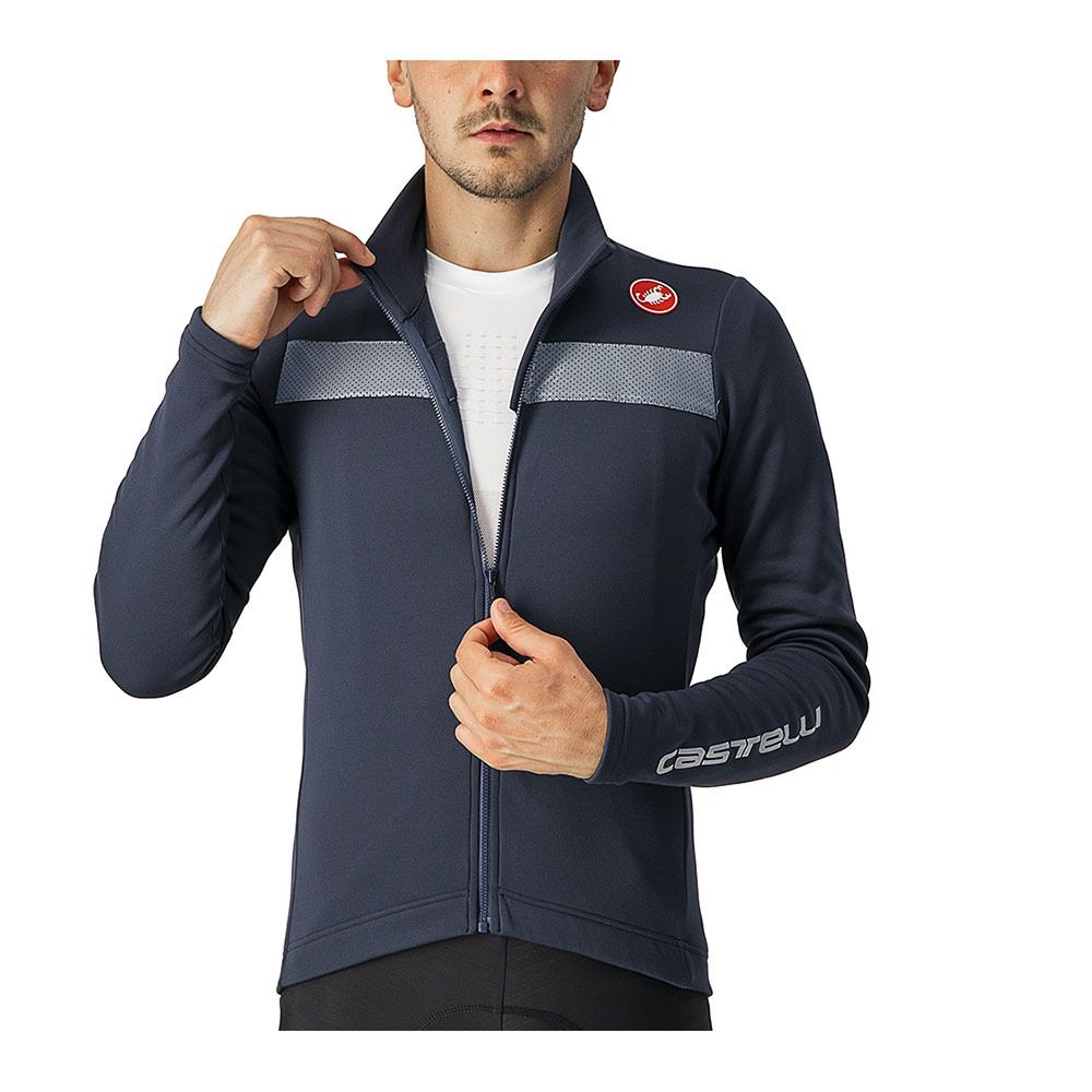 Castelli PURO 3 FZ - Maillot Homme savile blue/silver reflex