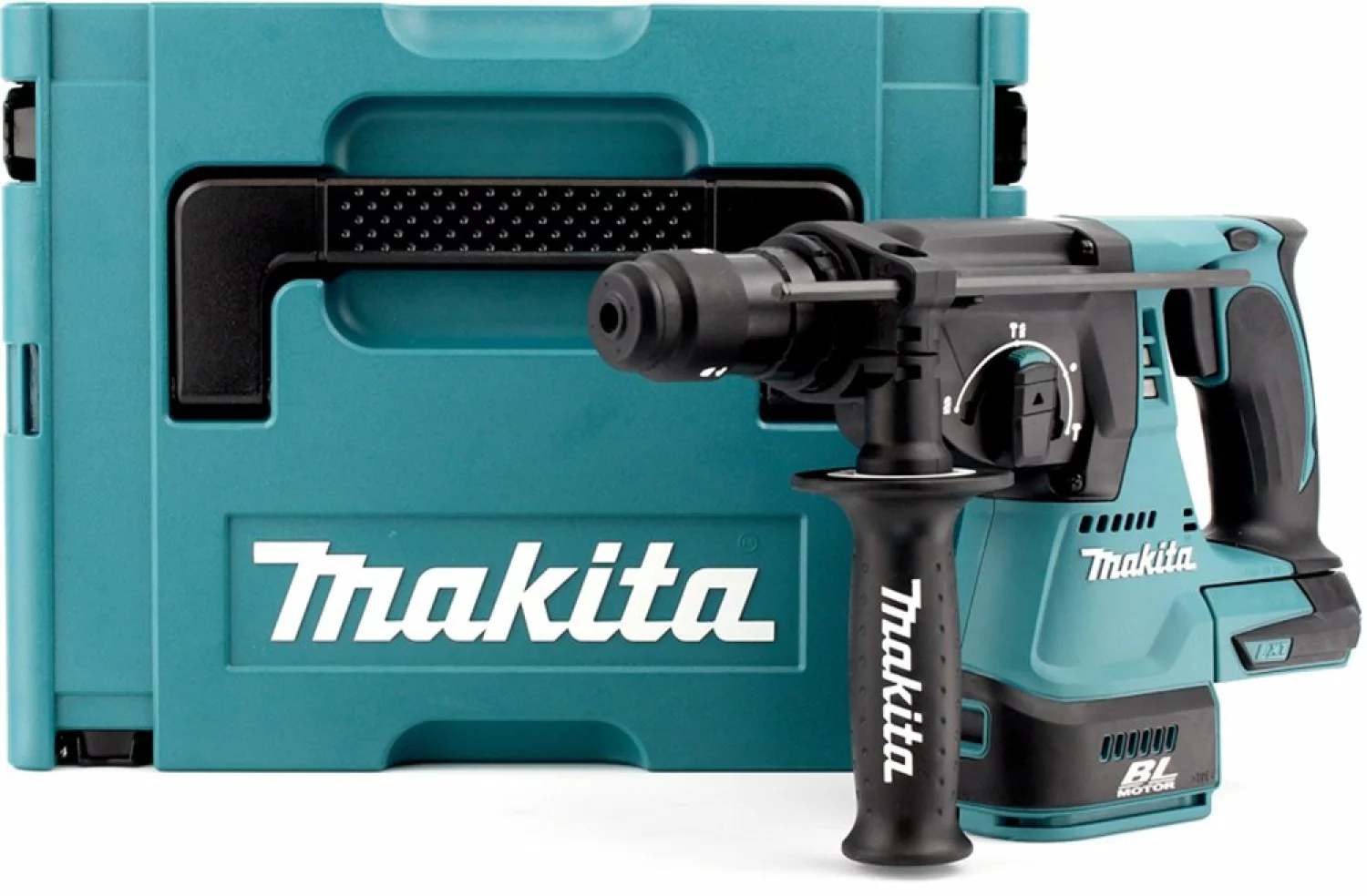 Makita DHR243ZJ 18V Li-Ion Accu SDS-plus combihamer incl. snelspanboorkop body in Mbox - 2J - koolborstelloos