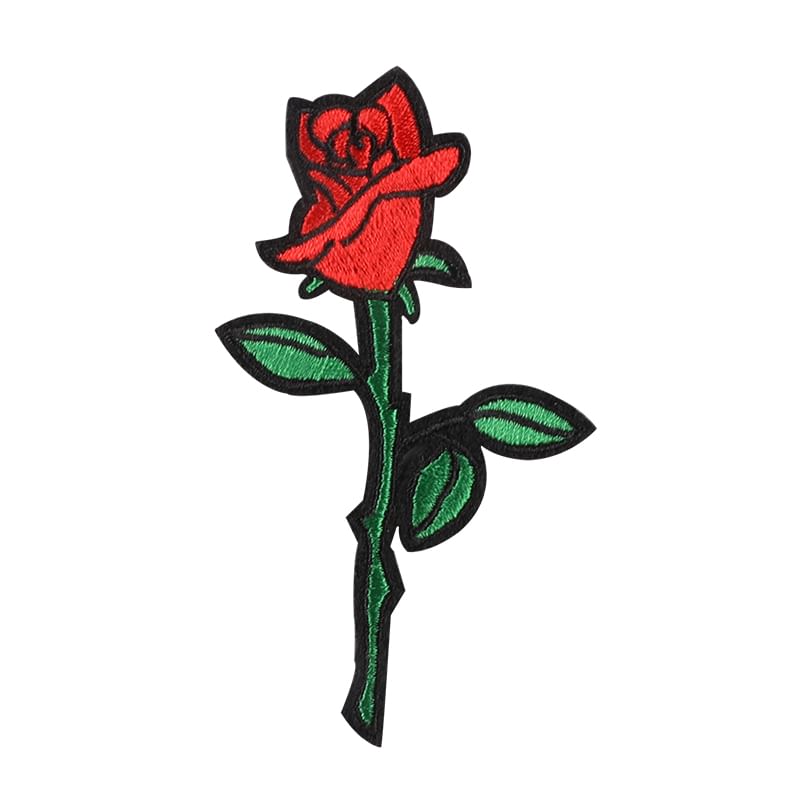 Embroidery Kingdom - Geborduurde applicatie met roos (verschillende ontwerpen)