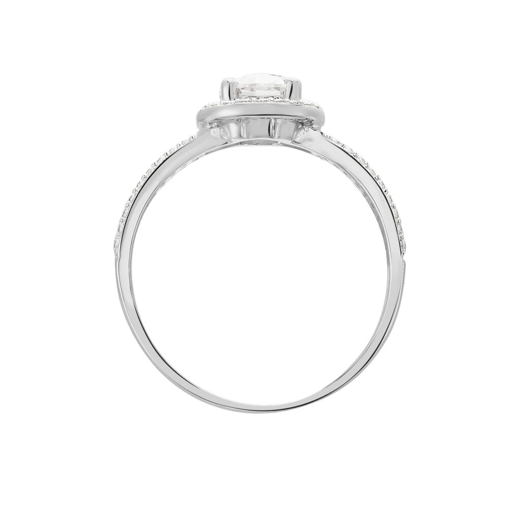 Bague Stelila Or Blanc Oxyde De Zirconium