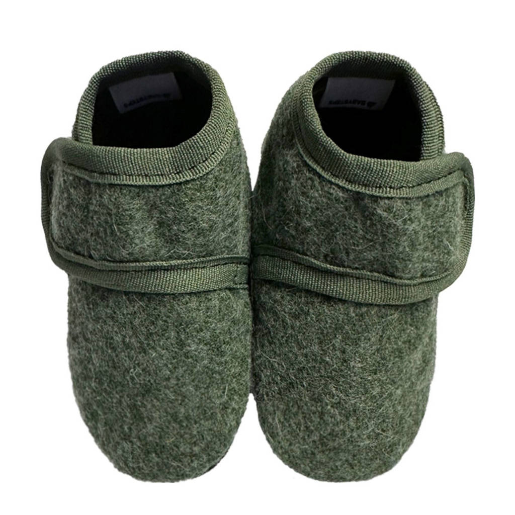 Babysteps wollen babyslofjes groen