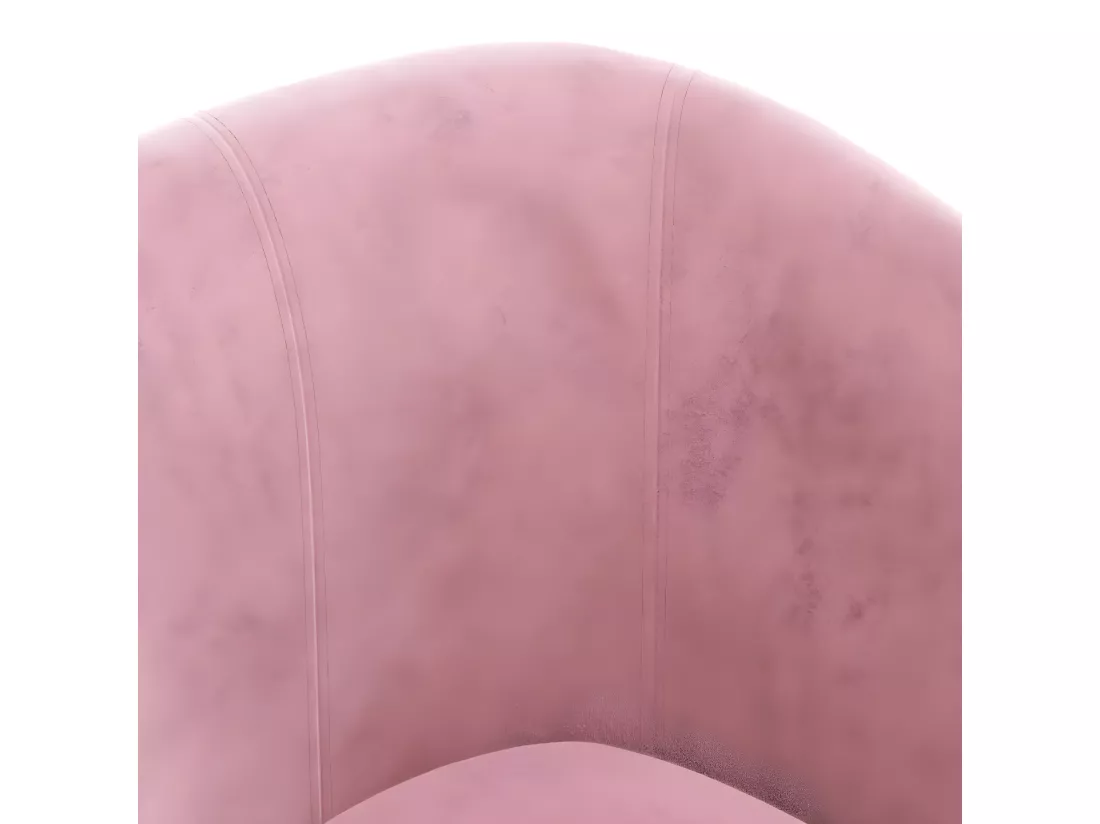 Chaise cabriolet avec repose-pied rose velours