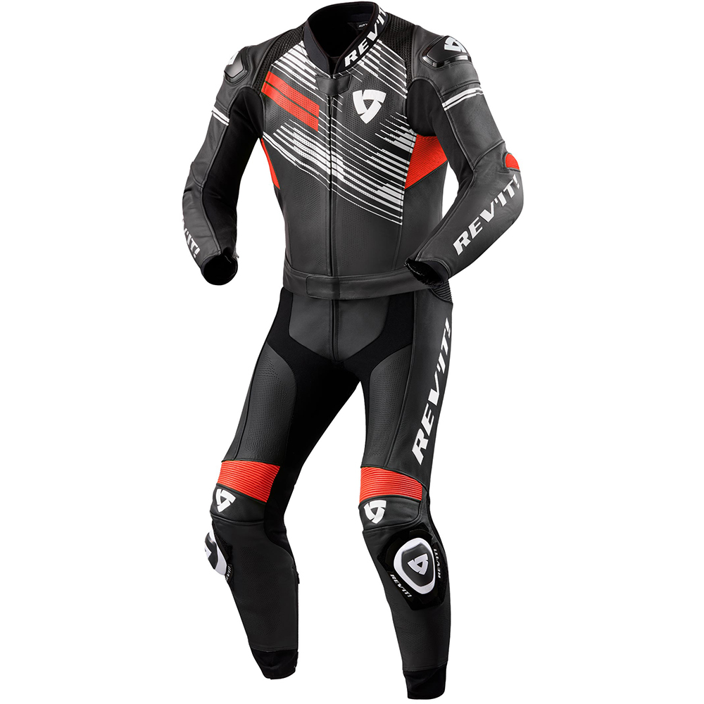 Rev'it - Combinaison Apex - 2 pièces Noir / Blanc / Rouge fluo